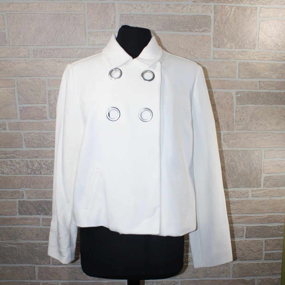 NWT! Chicos White Vintage Novelty Jacket Size 2/L